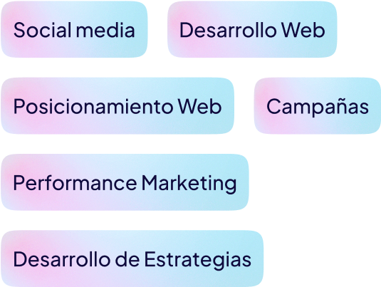 Etiquetas con textos de servicios