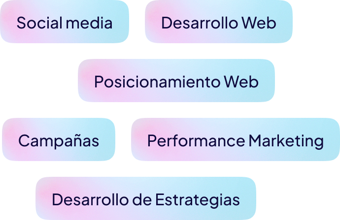 Etiquetas con textos de servicios